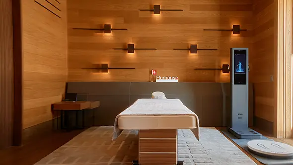 Treatment room at Humansa Suisse.