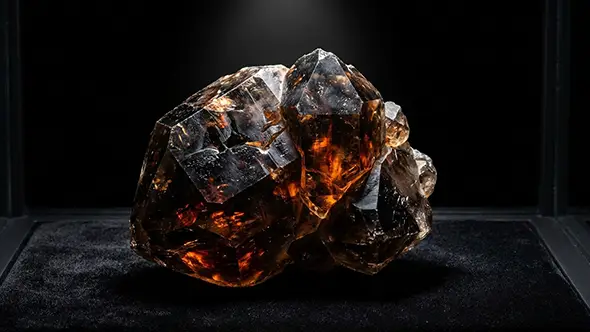 Rare mountain crystal from the mineral museum collection