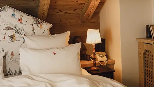 Bright theatrical interior of Saint George hotel.