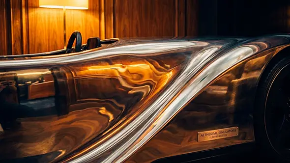 A limited edition premium automotive simulator in an interior.