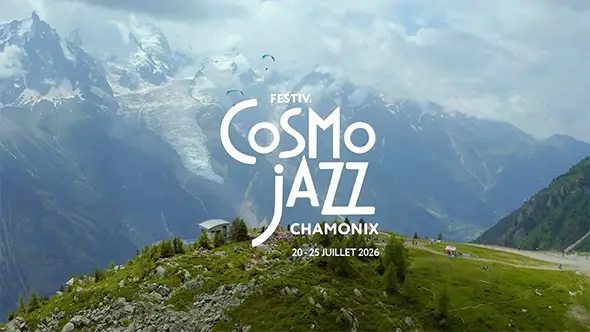 CosmoJazz music festival in the Chamonix mountains.