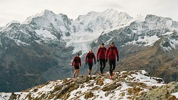 Trail runners on the Wildstrubel marathon route in Crans-Montana.