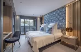 The private terrace of Suite-Chalet K4 at Le K2 Palace, Courchevel 1850