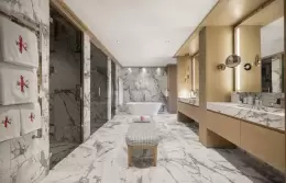 The living room in Suite-Chalet K6 at Le K2 Palace, Courchevel 1850