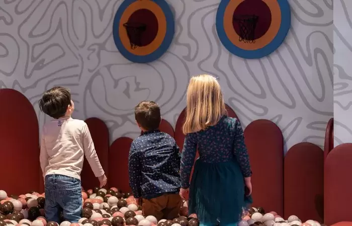 The ball pit in the Kids Klub, Le K2 Palace, Courchevel 1850
