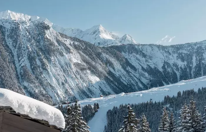 The view over the Courchevel valley at Le K2 Palace, Courchevel 1850