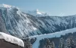 The view over the Courchevel valley at Le K2 Palace, Courchevel 1850