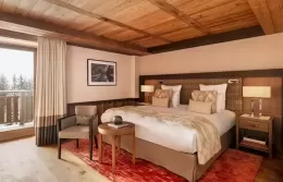 Spacious Deluxe room at Fouquets Courchevel.