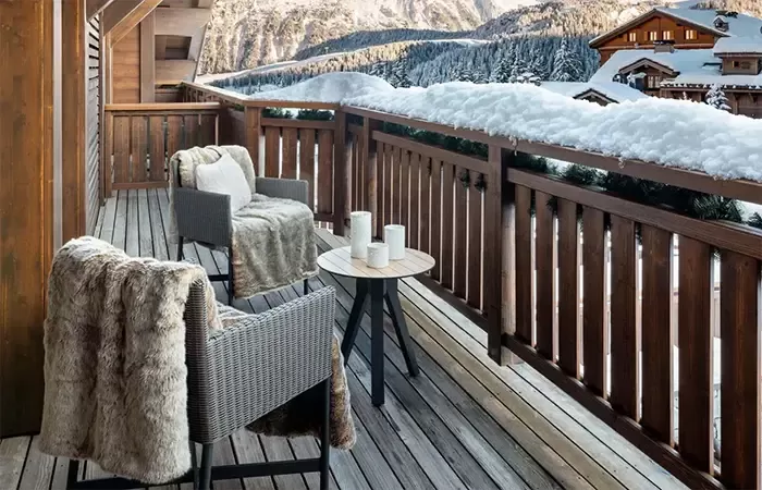 Penthouse les neiges fouquets courchevel balcony