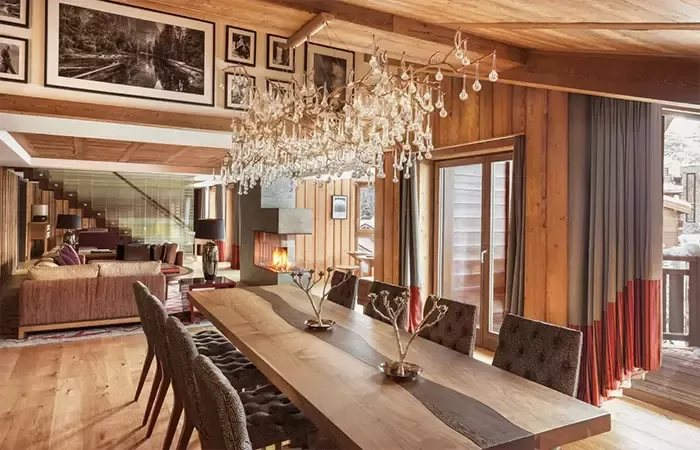 Penthouse les neiges fouquets courchevel dining