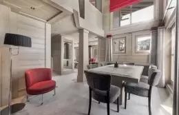 The dining area in the Suite Altitude at Le K2 Altitude, Courchevel 1850