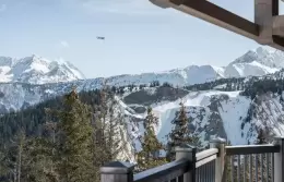 The view from the terrace of a Junior Suite at Le K2 Altitude, Courchevel 1850