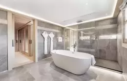 The bathroom in a Suite at Le K2 Altitude, Courchevel 1850