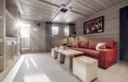 The living room in a Suite at Le K2 Altitude, Courchevel 1850