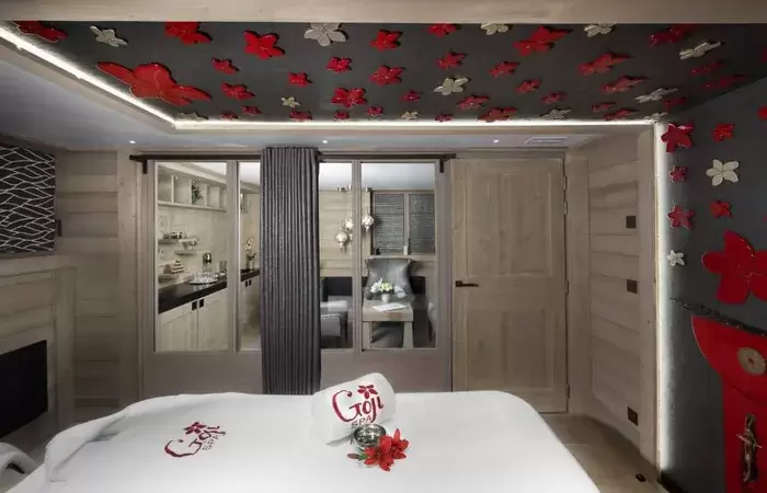 A treatment room at the Goji Spa, Le K2 Altitude, Courchevel 1850