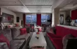 The lounge of the Le 1856 bar, Le K2 Altitude, Courchevel 1850