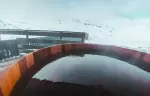 Outdoor Nordic bath on the Relax area balcony facing the peaks, Fahrenheit Seven Val Thorens