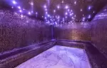 Hammam steam room with starlit mosaic ceiling at Fahrenheit Seven Courchevel