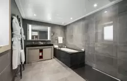 The bathroom in a Comfort Room at Le K2 Djola, Courchevel 1850