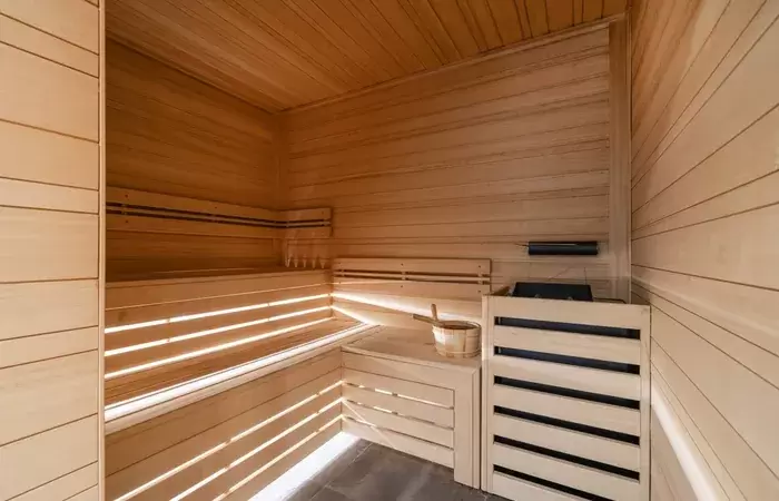 The sauna at Le K2 Djola, Courchevel 1850