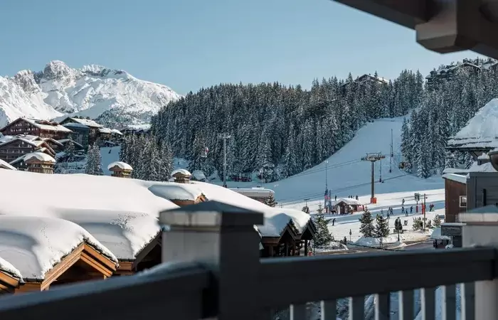 The view from a room over Courchevel at Le K2 Djola, Courchevel 1850