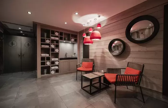 The relaxation area at Le K2 Djola, Courchevel 1850