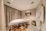 Elegant massage room in the SPA area at Chalet Orso in Val d-Isere.