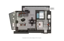 Floor plan of a Prestige Suite at Le K2 Chogori, Val d'Isere