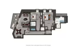 The floor plan of the Grand Luxury Suites at Le K2 Chogori, Val d'Isere