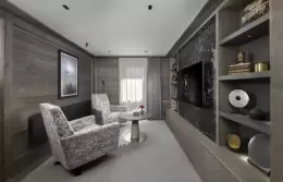 A lounge area in the Himalaya Suite at Le K2 Chogori, Val d'Isere