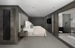 A second bedroom in the Himalaya Suite at Le K2 Chogori, Val d'Isere
