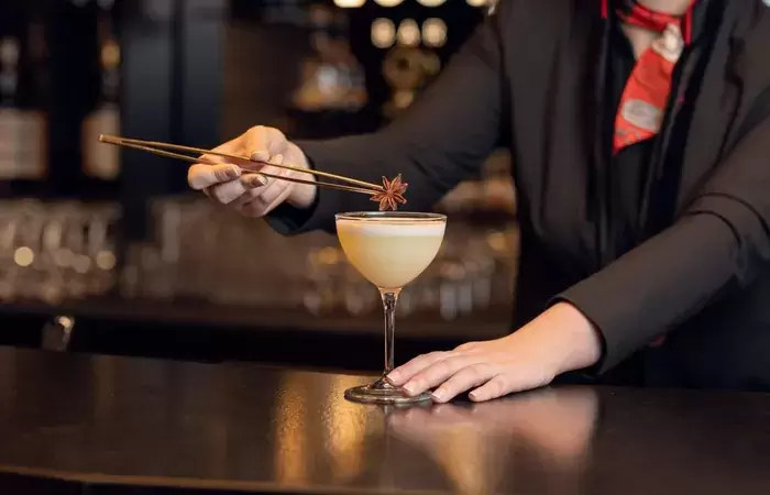 A cocktail at the Le 1954 bar, Le K2 Chogori, Val d'Isere