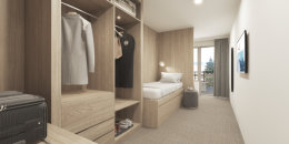 Standard single valley view room