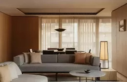 Living room in the Aman suite at Rosa Alpina
