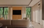 Living room in the Aman suite at Rosa Alpina.