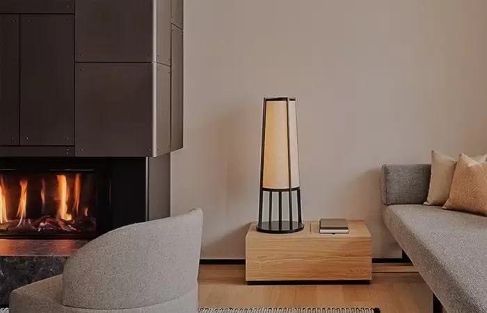 Junior suite with a fireplace at Aman Rosa Alpina.