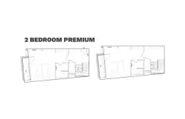Floor plan of the 2-Bedroom Premium duplex at Fahrenheit Seven Les Menuires