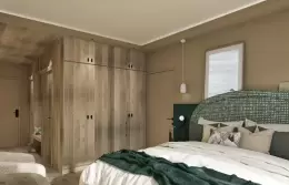 Superior Room with a terracotta headboard and a balcony door at Barma Hotel & Spa, La Tania