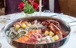 A seafood platter served at La Chandelle, Hotel Hermitage, Breuil-Cervinia