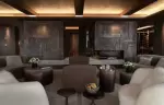 The living room with sofas and a fireplace at No. 14 Verbier